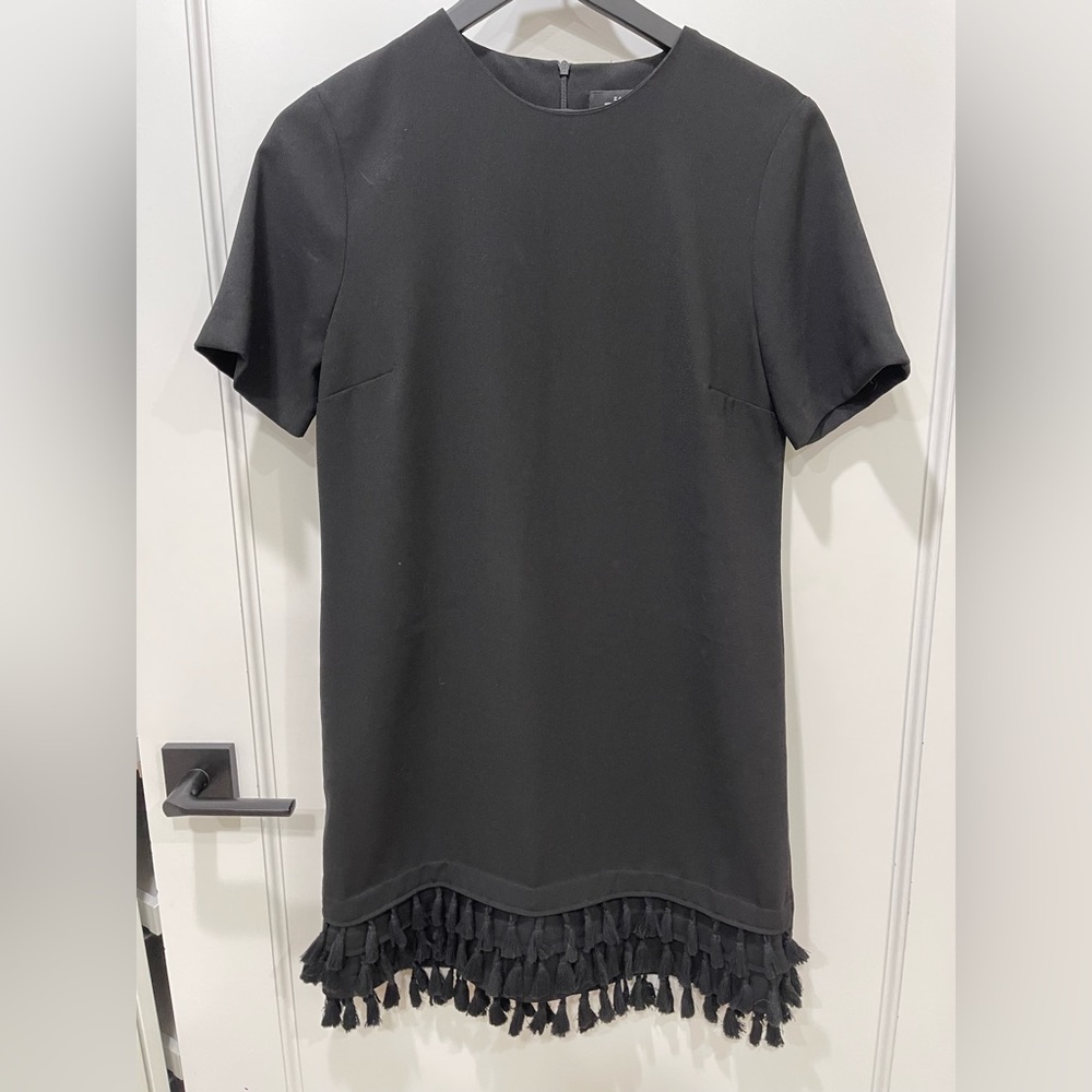 Black Zara dress with tassels, S